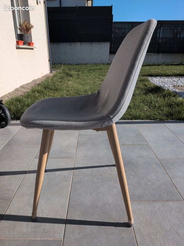 Lot de 6 chaises grises type scandinave (image 2)