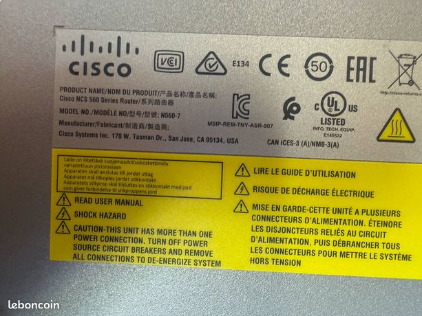 Routeur Cisco NCS 560 – Commutateur Fibre Channel, Ouvert Mais Jamais Utilisé