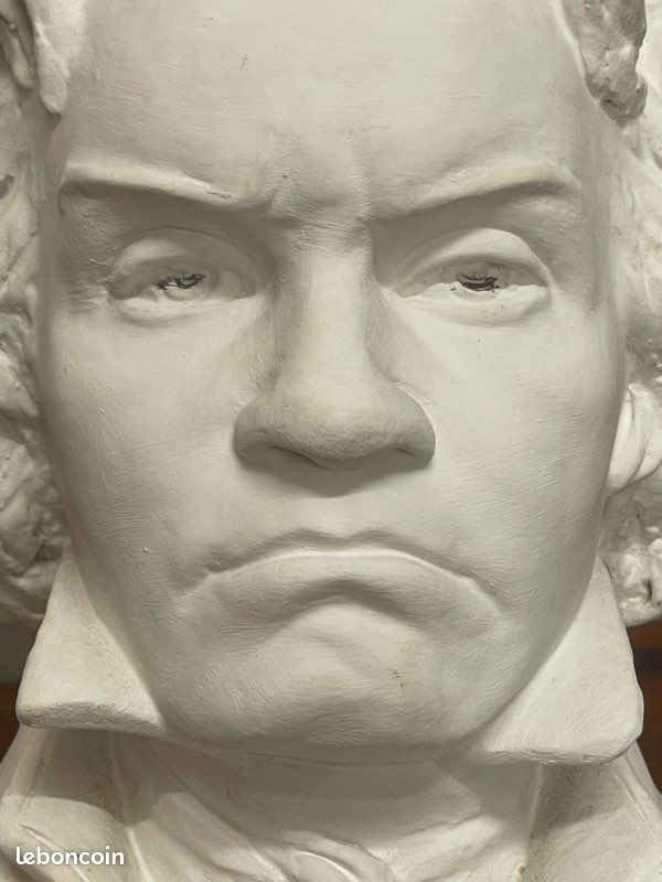 Buste de Beethoven en plâtre – 20 cm – style ancien - Décoration