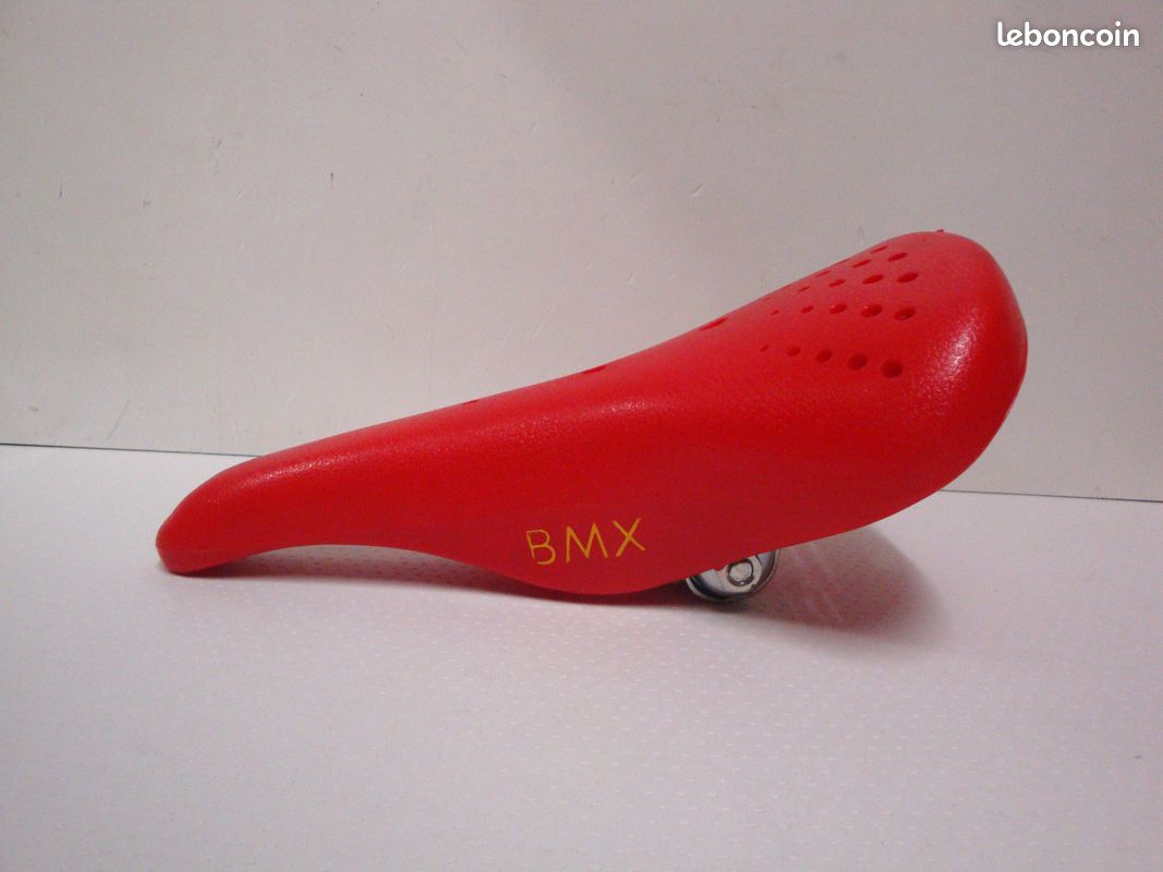 Selle Vélo Bmx Enfant Rouge Confort Avec Tige 22mm Draisienne Universelle Femme