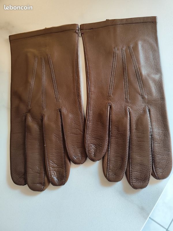 Gants 100% cuir de veau neufs taille 8 3/4 (image 1)