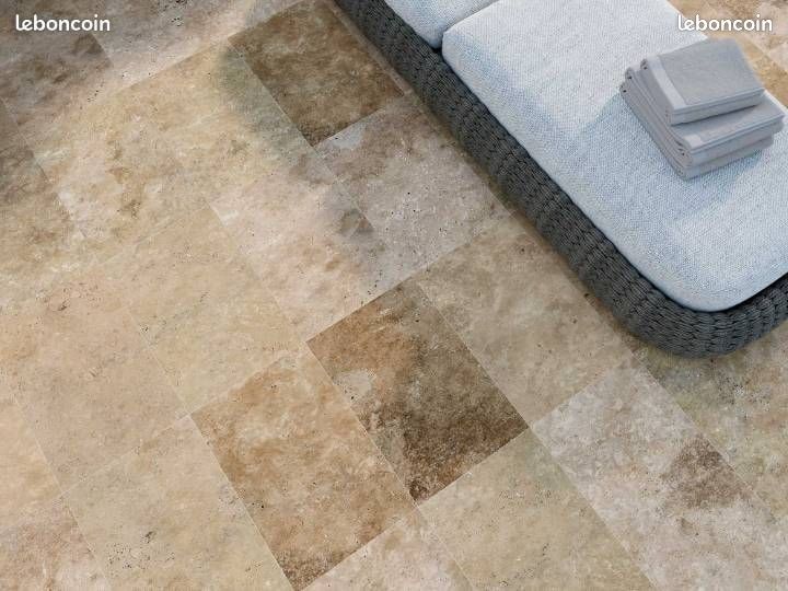 Carrelage 60x120 façon travertin (image 7)