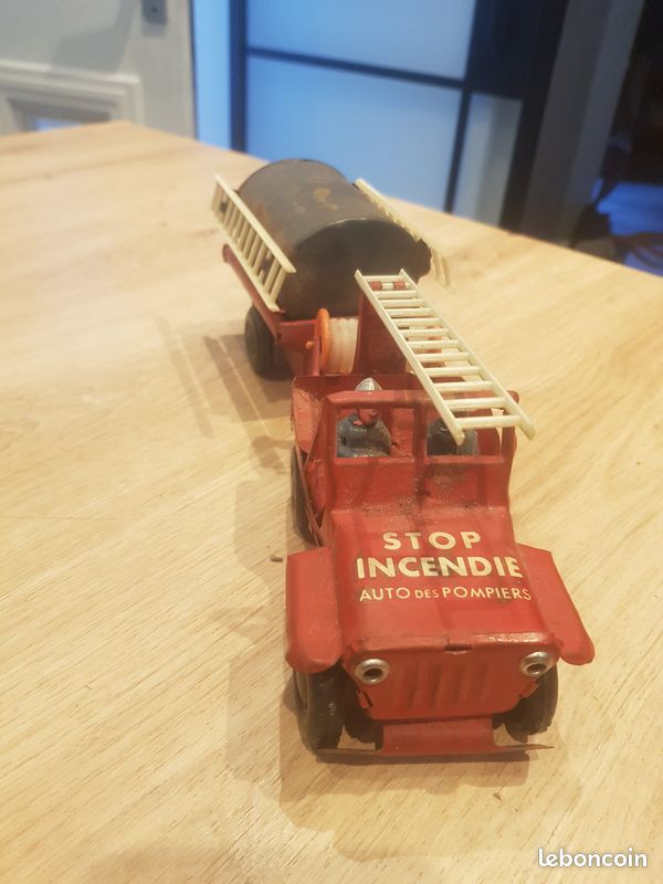 JEEP DE POMPIERS mécanique en tôle RCP-RICHARD (années 1950) EUR 249,00 - FR
