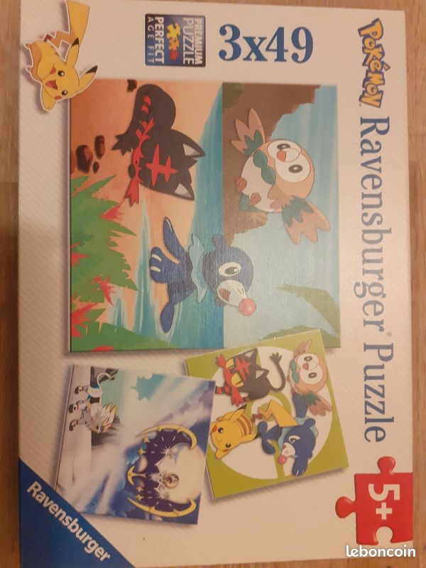 Puzzle Pokémon 3×49 pièces (image 1)