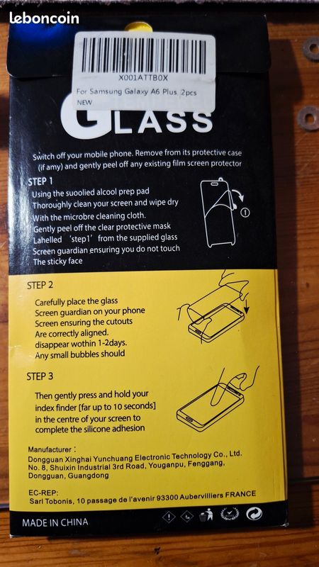 3 protections ecran samsung a6+ (image 2)