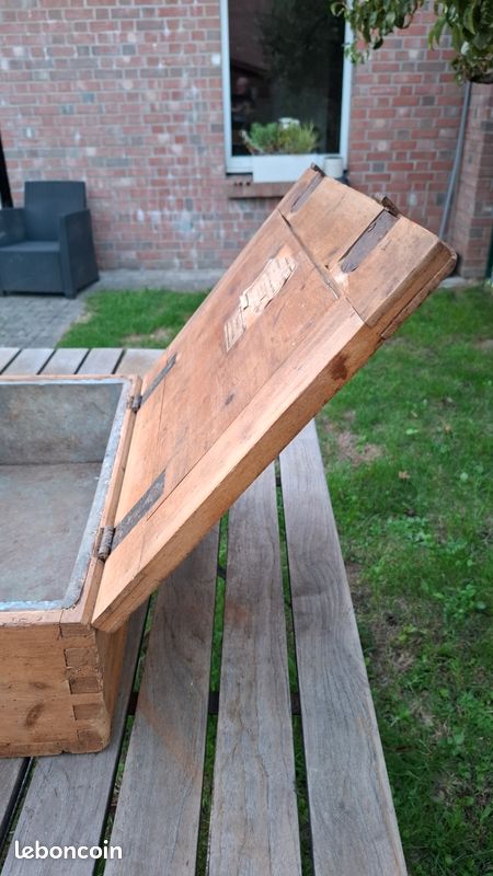 Rare caisse militaire allemande années 40/50 en bois massif et métal (image 18)