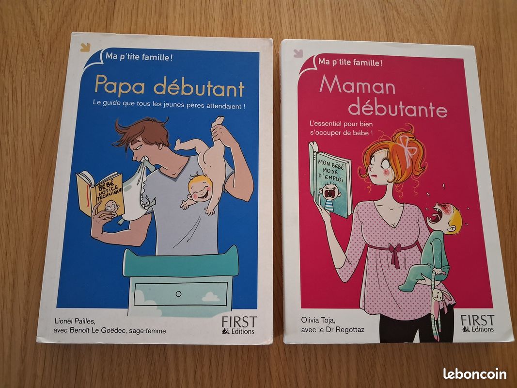 Idée cadeau pour jeunes parents : 2 livres papa débutant et maman débutante (image 1)