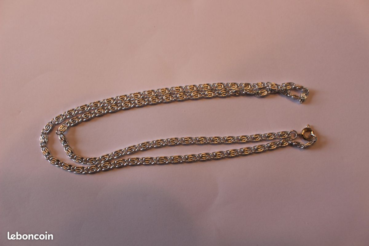 Chaines de cou métal blanc (32 dispo) (image 3)