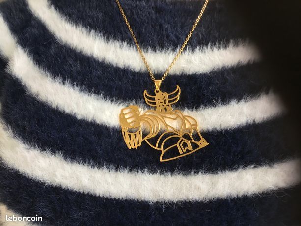 Collier Goldorak - Pendentif Actarus/Alcor, Chaîne Or, CZ | Bijou Manga, Figurine, Cadeau Fan