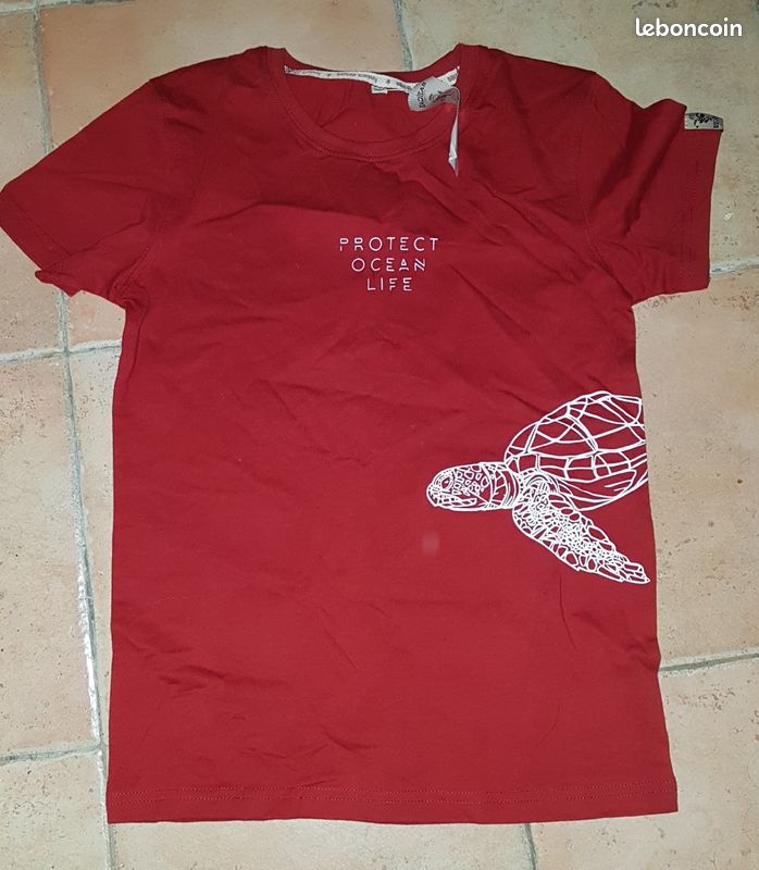 Lot Pull noir t shirt bio BAOBAB neuf 14 ans sweat bermuda (image 2)