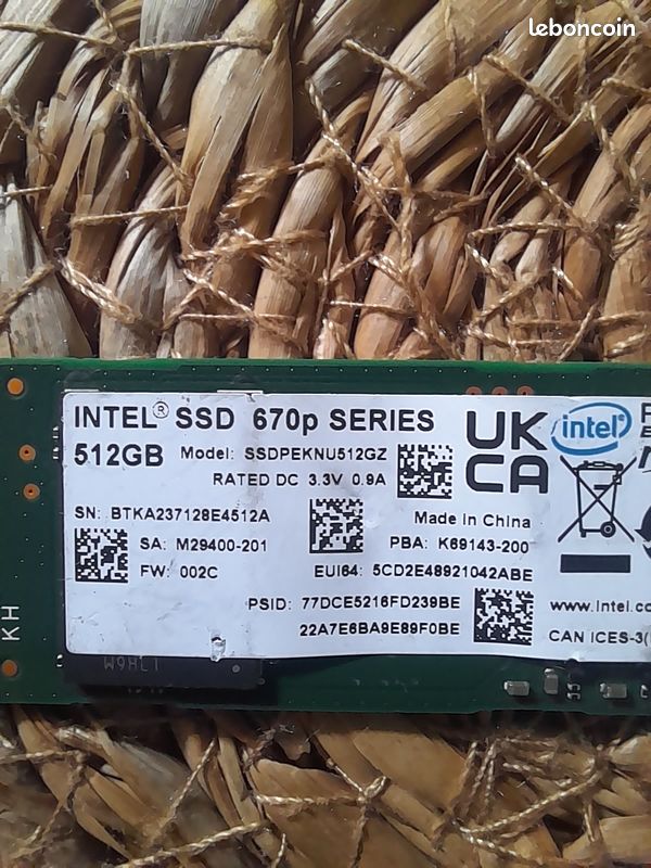 SSD NVMe 512go / Intel 670p / 99% (image 3)