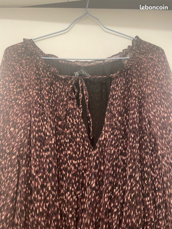 Robe Femme Zara Robe Rouge Leopard Zara Red Robe Rouge Leopard