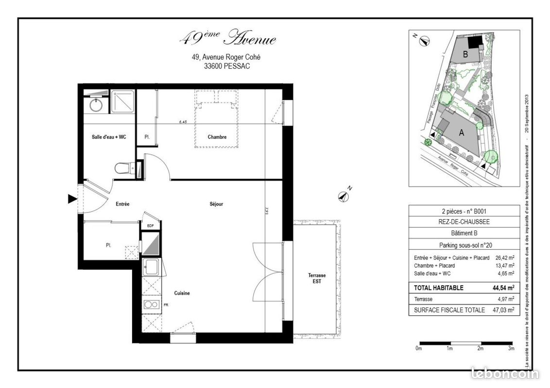 Appartement 2 pièces 44 m² · à Pessac · 44 m² · 195 000 €