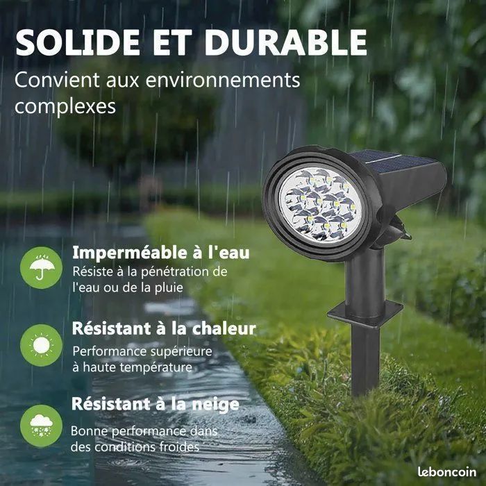 Spot Immergeable VEEKI Lampes Solaires D'extérieur Pour étang