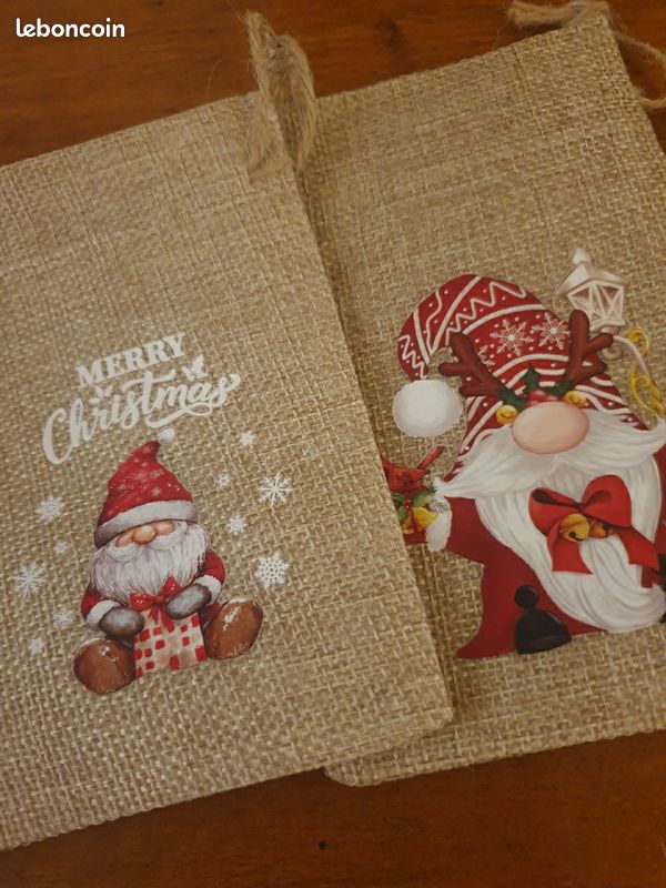 Pochettes cadeaux x2 14x10 Noël (image 1)