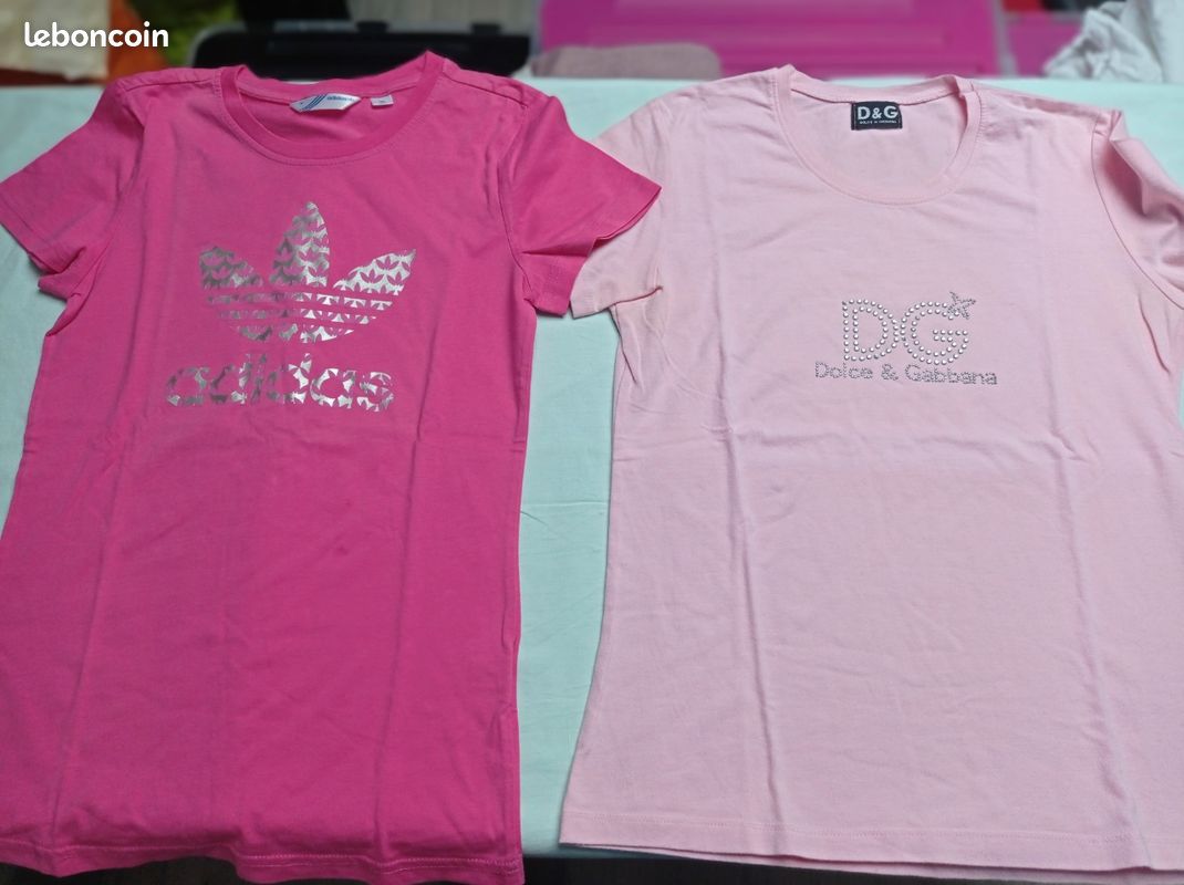 2 t-shirts femme t :38/40 adidas et D&G (image 2)