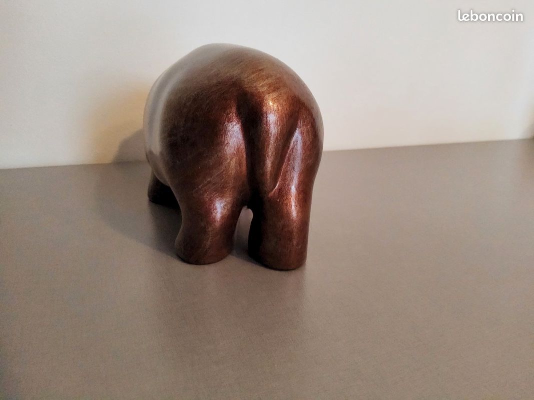 Sculpture hippopotame en céramique signé kostka rare (image 5)