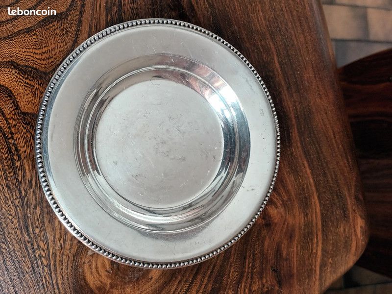Assiette Puja En Argent Sterling 925 - Style#05 - Artisanat Balaji - Neuf
