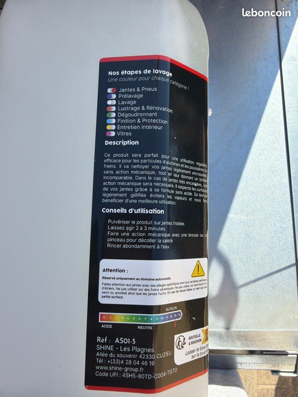 Nettoyant Jantes Soft SHINE 5L - Formule Douce Pour Jantes Peintes Et Chromées