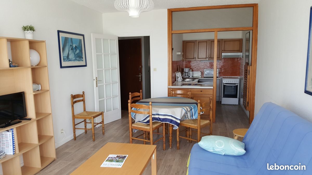 Vue 360° sur plage, ciel et mer, à Hardelot, à 150 mètres des commerces - Location Appartement F2 (image 5)
