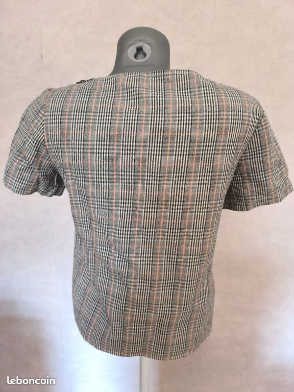 Blouse Sézanne modèle Ida motif Prince de Galles taille 36 Vêtements