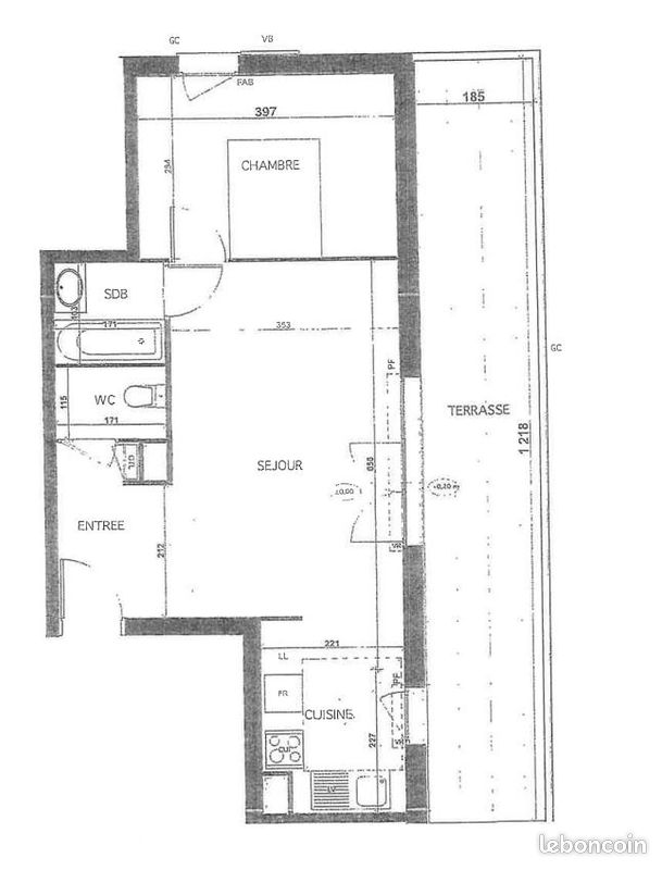 Appartement a louer franconville - 2 pièce(s) - 48 m2 - Surfyn