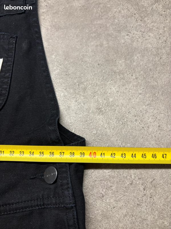 Salopette Carhartt W' Bib Overall en Coton noir | Taille XS #SLCM269 (image 8)