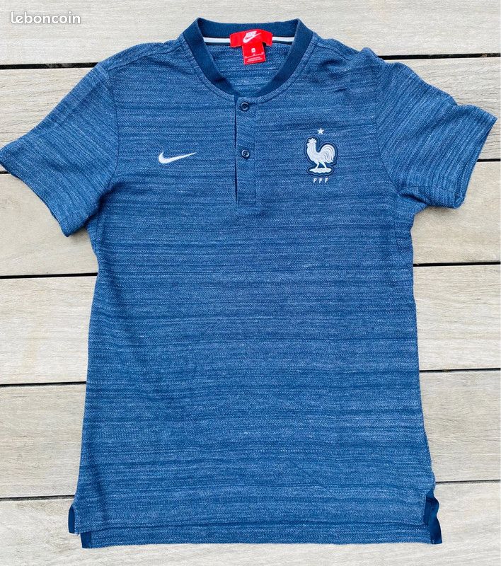 Polo vintage officiel Nike équipe de France coupe du monde 2018 en