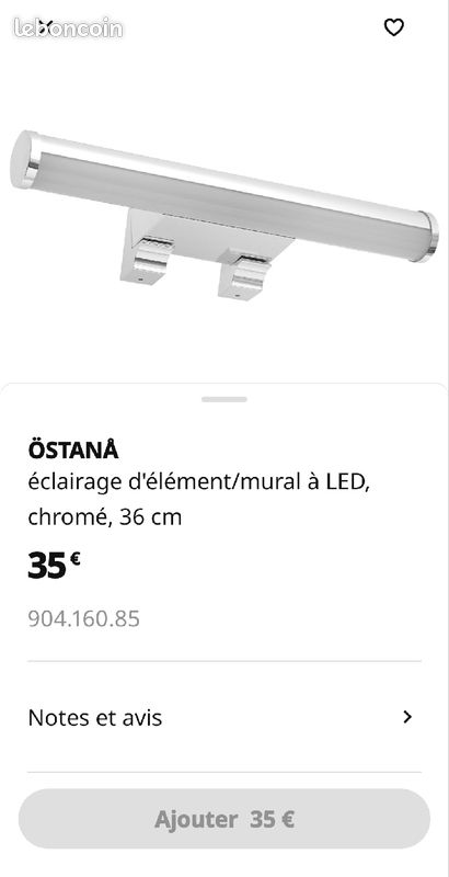 Éclairage salle de bain Ostana Ikea (image 4)