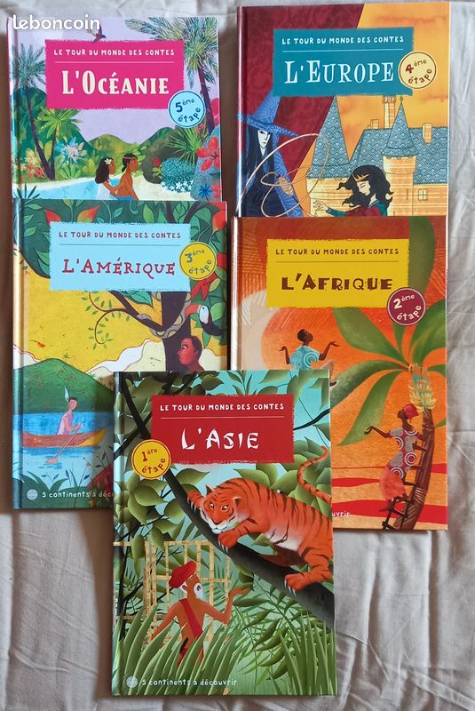 Lot de 5 livres enfant "Le tour du monde des contes" (image 1)