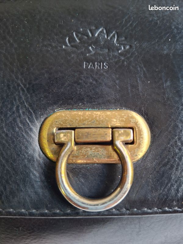 Sac à main cuir KATANA , 3 compartiments, avec poignée. Vintage (image 1)