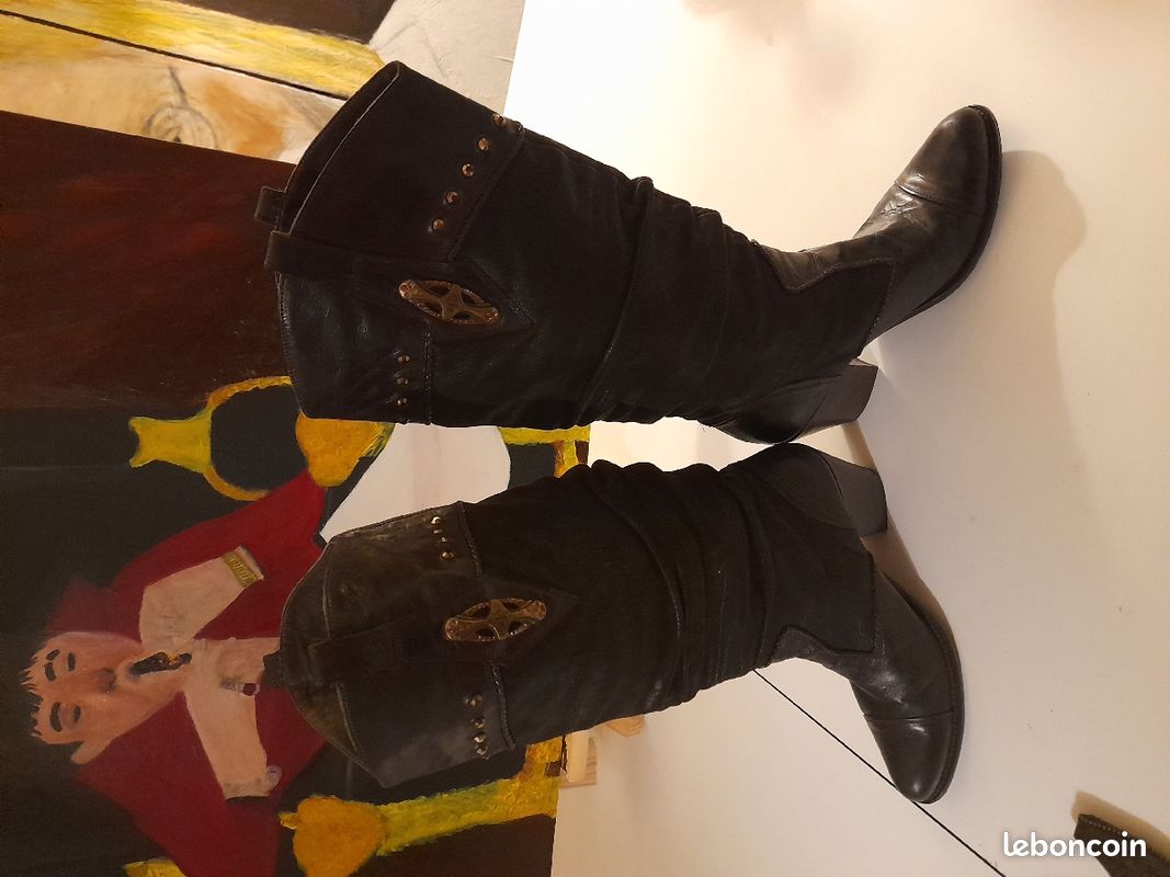 Bottes de cow-boy en cuir (image 2)