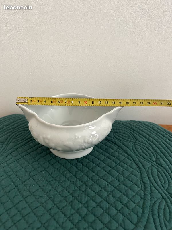 Jolie saucière porcelaine blanche de Limoges (Deshoulières - California) (image 3)