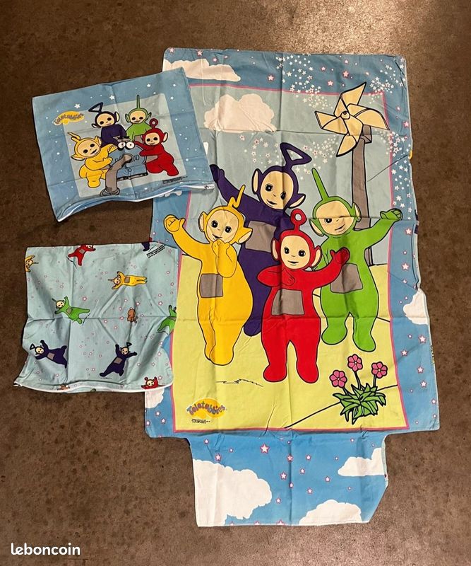 140x200cm-Parure De Lit Avec Housse De Couette Teletubbies 3D Thing Housse De Couette Teletubbies Avec Taie D'Oreiller, Ferme[H424] - Maison