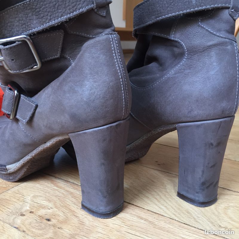 Bottes 3/4 UNISA - Daim couleur Taupe - T 38.5 (image 6)