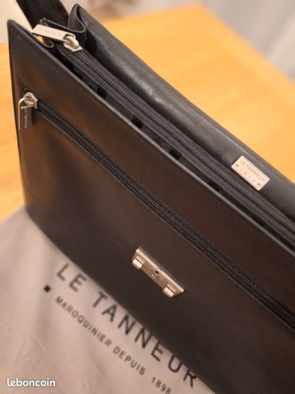 Serviette (malette) Homme Le Tanneur - En Cuir Marron, Neuve Sans étiquette - Élégance Et Qualité !