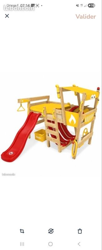 Lit mezzanine camion chantier toboggan hauteur (image 1)