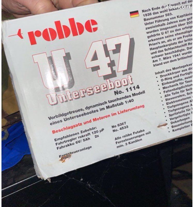 Maquette sous-marin Robbe U 47 neuve (image 2)