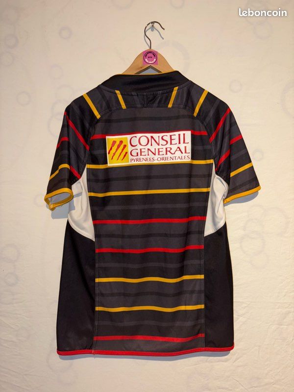 Maillot Dragons Catalans Porté #13, Vintage, Blanc, Taille L