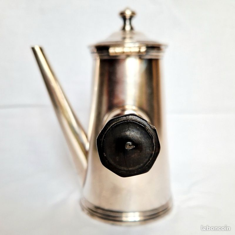 Ancienne Chocolatière Cygne En Métal Argenté - Cafetière Vintage France XIXème