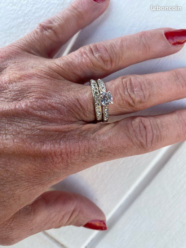 Joli ensemble bague et alliance neuf taille 57 Montres Bijoux