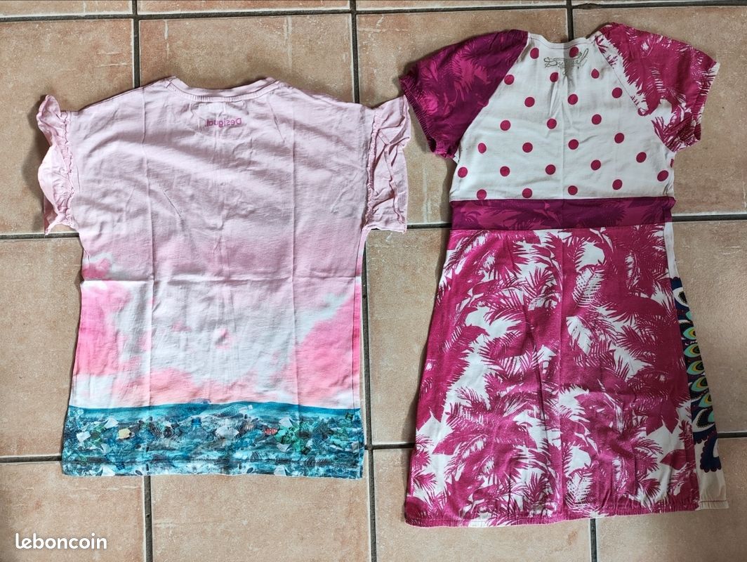 Robe Desigual Fille Taille 9/10 Ans - Multicolore, Débardeur, Genou, Très Bon état