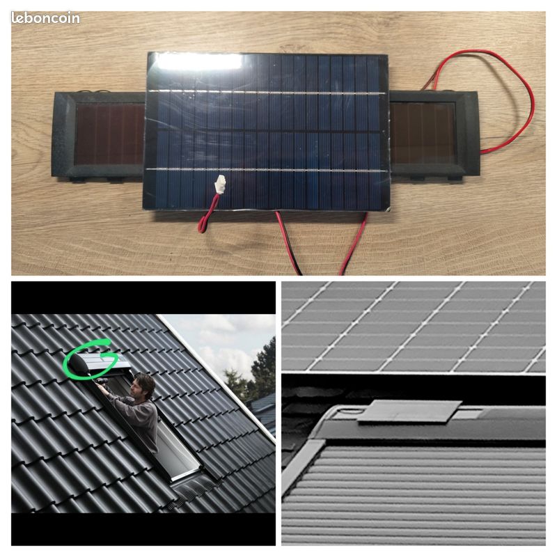 Cellule Solaire Universelle Pour Volet VELUX – 16-24V, Adaptable, Neuve