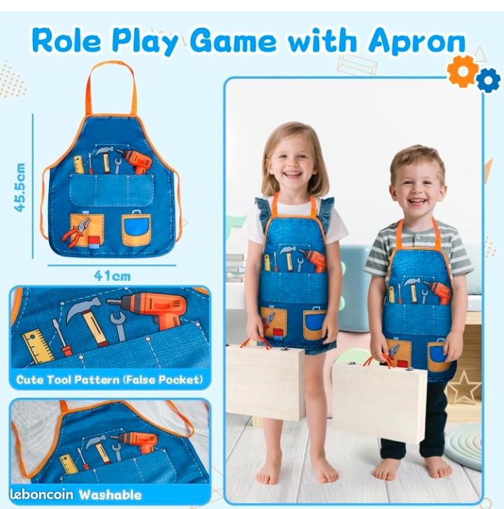 Jouet Montessori 3 Ans XIAPIA Mallette Outils Enfant 124 Pièces