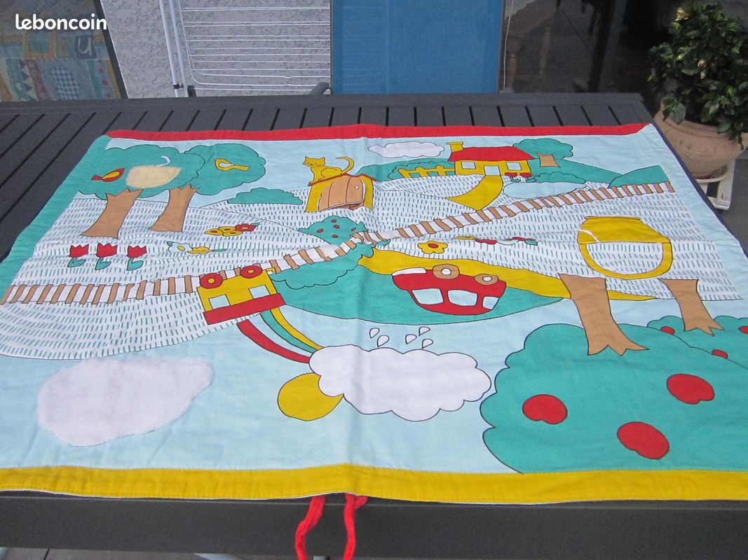 Grand tapis de jeu enfant en coton (image 3)