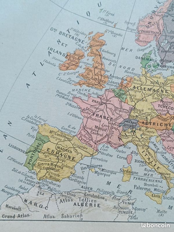 Carte vintage de l'Europe (image 3)