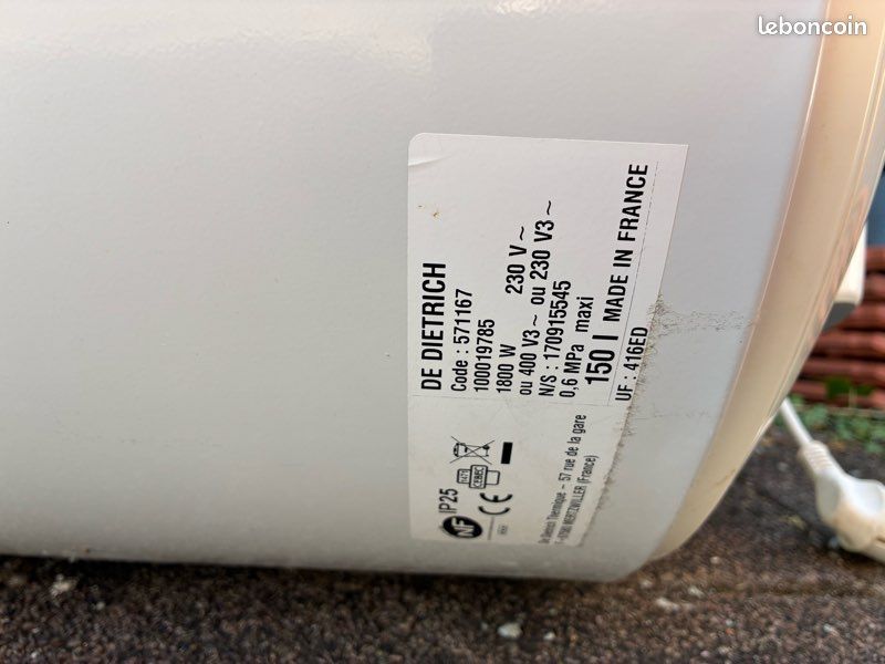 Ballon eau chaude 150l dedietrich (image 2)
