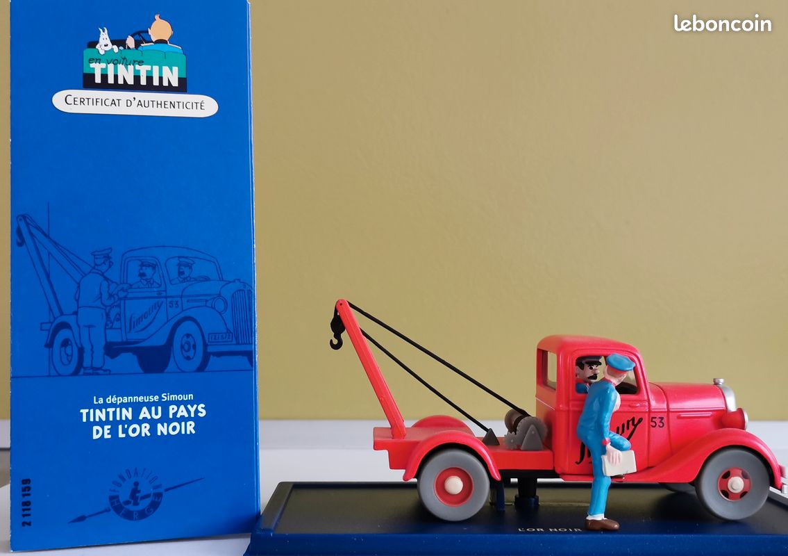 Dépanneuse Simoun Atlas 1/43 Tintin - Modèle Collector Métal Neuf, Voiture Morris