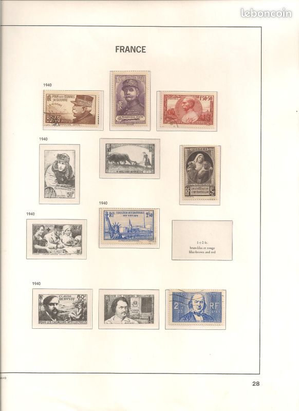Lot de timbre france de 1935 à 1940 type o ou neuf (image 11)