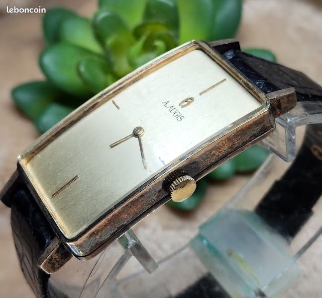 Montre Vintage Mécanique Pour Femme AUGIS - Boîtier Et Bracelet En Argent Massif, Design Rétro, Bon état